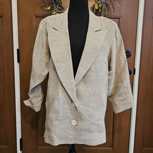 Vintage Liz Claiborne Petites 100% Linen Blazer